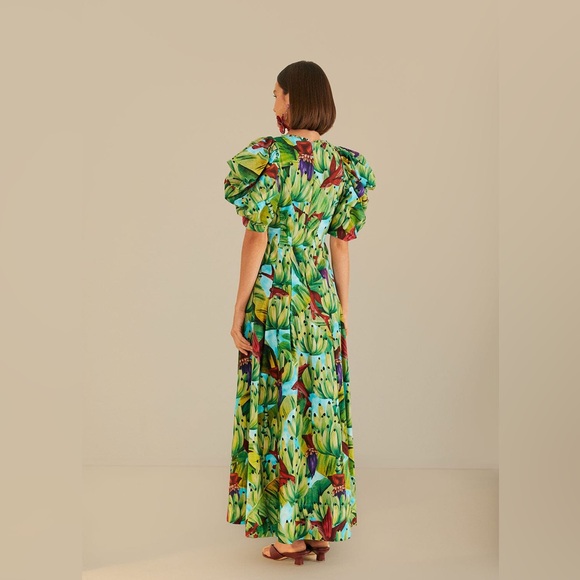 Farm Rio Blue Banana Pingo Midi Dress (SOLD OUT) - Picture 10 of 12